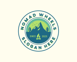 Mountain Outdoor Camping logo design