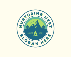 Mountain Outdoor Camping logo design