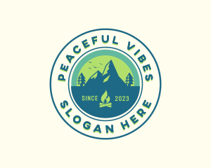 Mountain Outdoor Camping logo design