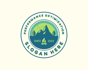 Mountain Outdoor Camping logo design