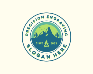 Mountain Outdoor Camping logo design