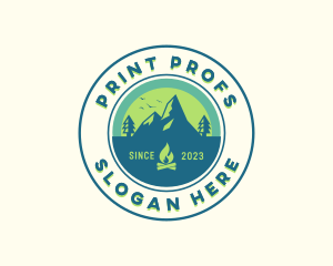 Mountain Outdoor Camping logo design