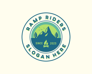 Mountain Outdoor Camping logo design