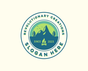 Mountain Outdoor Camping logo design