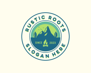 Mountain Outdoor Camping logo design