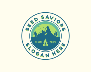 Mountain Outdoor Camping logo design