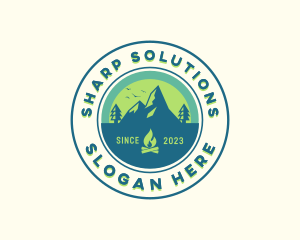 Mountain Outdoor Camping logo design