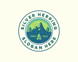 Mountain Outdoor Camping logo design