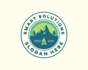 Mountain Outdoor Camping logo design