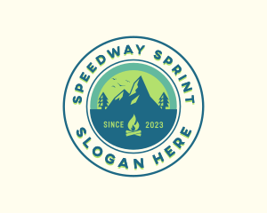 Mountain Outdoor Camping logo design