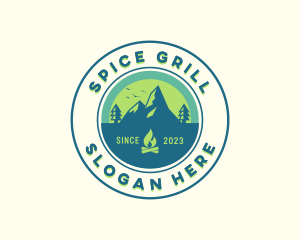 Mountain Outdoor Camping logo design