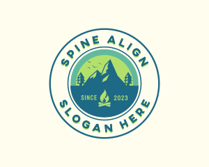 Mountain Outdoor Camping logo design