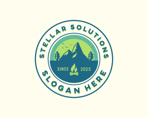 Mountain Outdoor Camping logo design