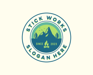 Mountain Outdoor Camping logo design