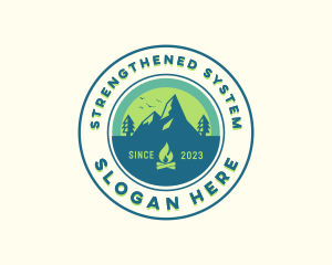 Mountain Outdoor Camping logo design