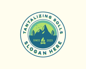 Mountain Outdoor Camping logo design