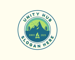 Mountain Outdoor Camping logo design