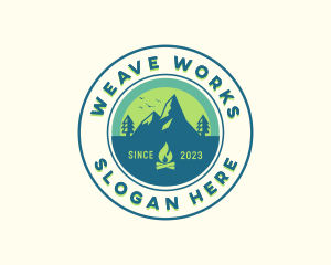 Mountain Outdoor Camping logo design