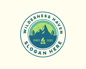 Mountain Outdoor Camping logo design