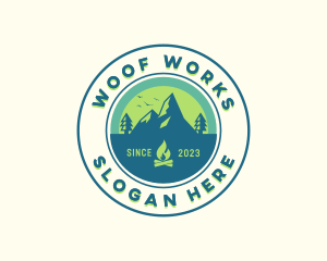 Mountain Outdoor Camping logo design