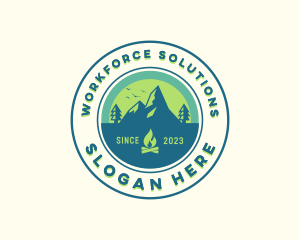 Mountain Outdoor Camping logo design