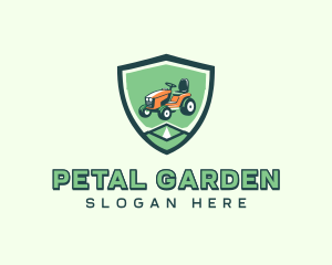 Tractor Lawn Mowing logo design