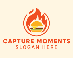 Flaming Burger Restaurant  Logo