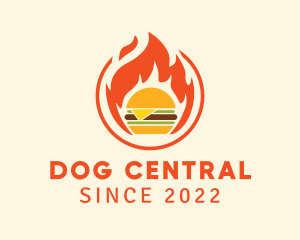 Flaming Burger Restaurant  logo design