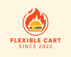 Flaming Burger Restaurant  logo design