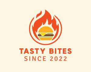 Flaming Burger Restaurant  logo design