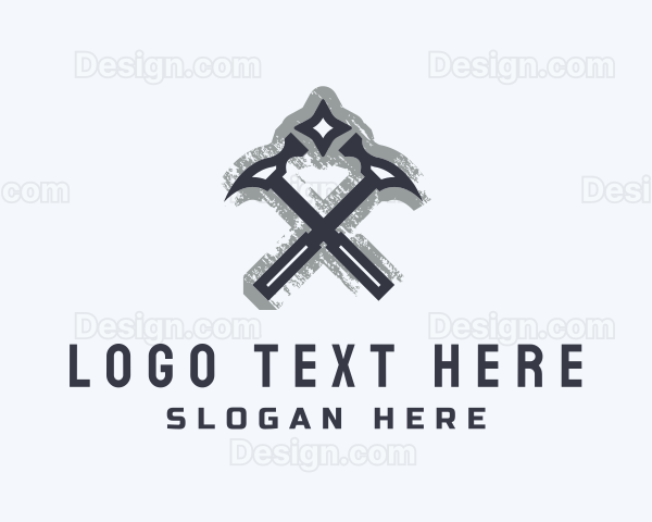 Rustic Hammer Tool Logo