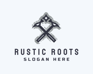 Rustic Hammer Tool logo design