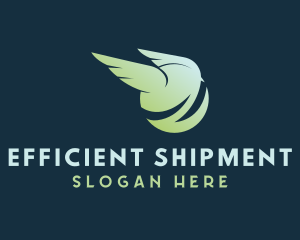 Gradient Wings Courier logo design