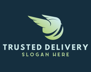 Gradient Wings Courier logo design