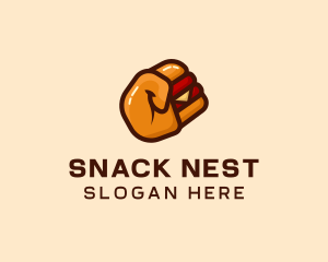 Hamburger Fist Punch logo design