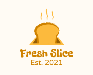 Toasted Bread Slice logo design