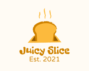 Toasted Bread Slice logo design