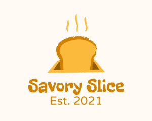 Toasted Bread Slice logo design