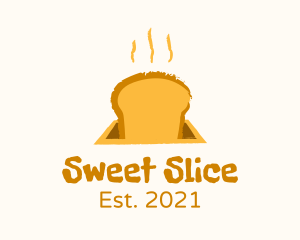 Toasted Bread Slice logo design