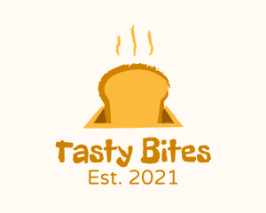 Toasted Bread Slice logo design