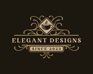 Elegant Ornament Cafe logo design