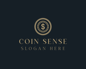 Luxury Gold Coin logo design