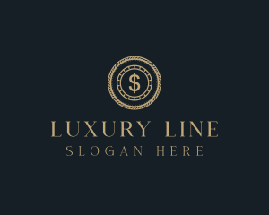 Luxury Gold Coin logo design