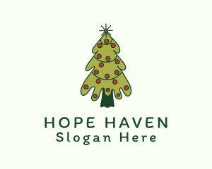 Christmas Tree Holiday Logo