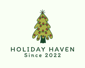 Christmas Tree Holiday logo design