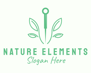 Natural Acupuncture Needle logo design