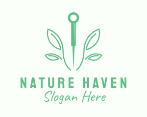 Natural Acupuncture Needle logo design