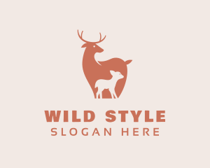 Wild Deer & Fawn logo design