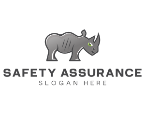Safari Rhino Cartoon logo