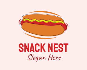 Hot Dog Snack  logo design